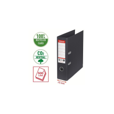 ESSELTE Iratrendező, 75 mm, A4, élvédő sínnel, ESSELTE "No.1", fekete mappa