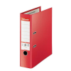 ESSELTE Iratrendező, 80 mm, A4, PP, élvédő sínnel, ESSELTE Standard Plus, Vivida piros (E81183)