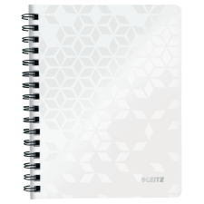 Esselte Kft. LEITZ WOW spirálfüzet, A5, kockás, fehér füzet