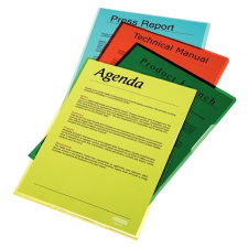 ESSELTE Luxus A4 Genotherm 150 mikron víztiszta - Sárga (25 db) (55431) lefűző