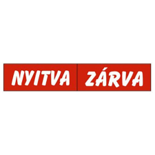 ESSELTE Piktogram Nyitva-zárva (kétold. tábla) piros információs címke