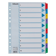 ESSELTE Regiszter ESSELTE Mylar A/4 karton 1-10 regiszter és tartozékai