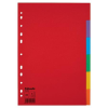 ESSELTE Regiszter, karton, A4, 6 részes, ESSELTE "Economy", színes