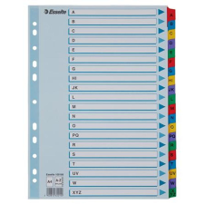 ESSELTE Regiszter, karton, A4, A-Z, ESSELTE "Mylar" regiszter és tartozékai