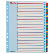 ESSELTE Regiszter, laminált karton, A4 Maxi, 1-31, újraírható, ESSELTE regiszter és tartozékai