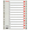 ESSELTE Regiszter PP Esselte A/4 1-12-ig szürke maxi 100125