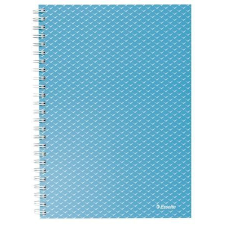 ESSELTE Spirálfüzet, A5, kockás, 80 lap, ESSELTE "Colour`Breeze", kék füzet