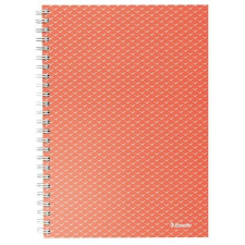 ESSELTE Spirálfüzet, A5, kockás, 80 lap, ESSELTE "Colour`Breeze", korall füzet