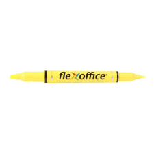 ESSELTE Szövegkiemelő, 1,0/4,0 mm, kétvégű, FLEXOFFICE &quot;HL01&quot;, sárga filctoll, marker