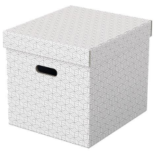 ESSELTE Tárolódoboz, kocka alakú, ESSELTE "Home", fehér bútor