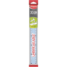 ESSELTE Vonalzó, műanyag, törhetetlen, 30 cm, MAPED "Study Unbreakable", vegyes színek vonalzó