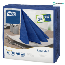 Essity GmbH szalvéta Linstyle, premium textilhatású, KÉK, 39/1, 50db/csg, 12csg/# higiéniai papíráru