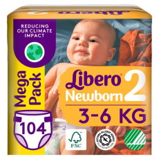 Essity Libero Newborn Nadrágpelenka 2 (3-6 kg) 104 db