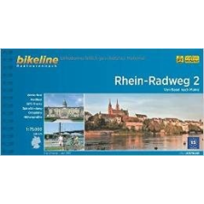 Esterbauer Verlag 2. Rhein-Radweg kerékpáros atlasz Esterbauer 1:75 000 Rhein kerékpáros térkép térkép