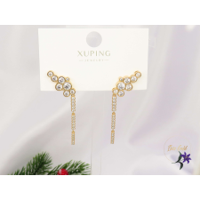  Esztella Gold Filled gyönyörű köves csüngős fülbevaló-18K fülbevaló