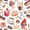 Étel Desszert Coffee and Sweets szalvéta 20 db-os 33x33 cm