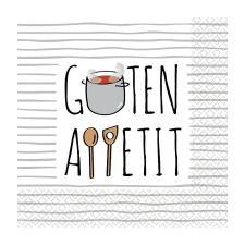Étel Guten Appetit szalvéta 16 db-os 33x33 cm party kellék
