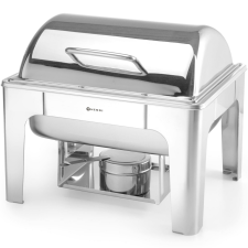  Ételmelegítő gyertyapasztához, polírozott acél, GN 1/2 konyhai eszköz