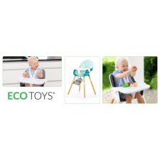  Etetőszék 2in1 ECOTOYS - kényelmes, praktikus, környezetbarát - - Zöld etetőszék