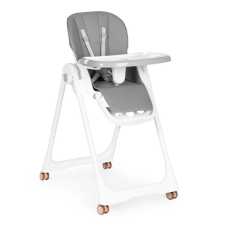  Etetőszék állítható magasság eco-bőr pántok dupla tálca sötétszürke etetőszék