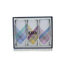 ETEX L55-2  Női textilzsebkendő 3db, díszdobozban férfi ruházati kiegészítő