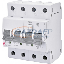 ETI 002174822 KZS-4M 3p AC C10A 30mA áram-védőkapcsolós kismegszakító villanyszerelés