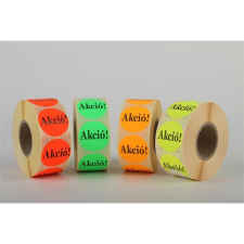  Etikett, 38 mm kör, "AKCIÓ" felirattal, 1000 etikett/tekercs, piros etikett