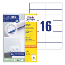 Etikett AVERY 3423 105x35mm univerzális 1600 címke/doboz 100 ív/doboz etikett
