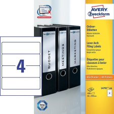 Etikett címke iratrendező L4761-100 fehér 192x61mm Avery etikett