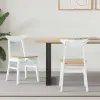  Étkező Székek 2 pcs Fehér 42 x 47.5 x 81 cm Tömör Gumi Fa