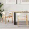  Étkező Székek 2 pcs Természetes 54 x 57 x 73 cm Tömör gumi fa