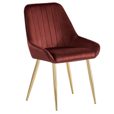  Étkezőszék, bordó Velvet anyag/gold króm-arany, PERLIA bútor