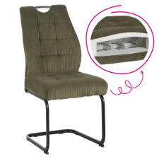  Étkezőszék, zöld/fekete, KELMA bútor