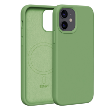 Etteri Silicone MagSafe-kompatibilis tok iPhone 12/12 Pro - világoszöld tok és táska