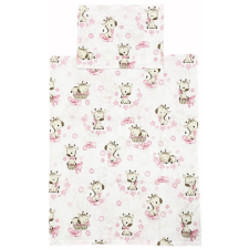 EU Gyerek ágyneműhuzat garnitúra 100x135 cm, 40x60 cm - Rózsaszín színű, zsiráfos babaágynemű, babapléd