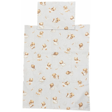 EU Gyerek ágyneműhuzat garnitúra 100x135 cm, 40x60 cm - Szürke színű, macis babaágynemű, babapléd