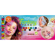 Eulenspiegel arcfesték - 10 színű + 2 glitter paletta - Fantasy Park arcfesték