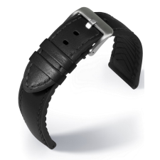 Eulit EULIT Eutec Waterproof bőr óraszíj, fekete óraszíj