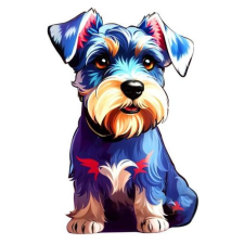 Eureka Fa puzzle – Schnauzer (FSC-wood) puzzle, kirakós