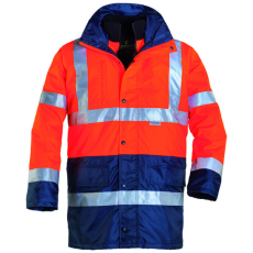 Euro Protection Fluo 4/1pe sárga/kék kabát (HV narancs, XXL)