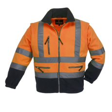Euro Protection Fluo pulóver levehető ujjú narancs (HV narancs/kék, 3XL)