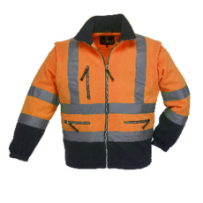 Euro Protection Fluo pulóver levehető ujjú narancs (HV narancs/sötétkék, L)