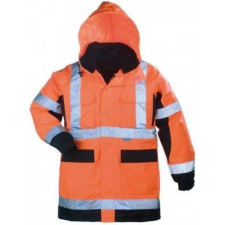 Euro Protection Kabát Kanata 4:1 Hi-Viz PE narancs/kék XL láthatósági ruházat