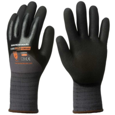 Euro Protection Kesztyű Eurogrip 3/4 hát nitril mártott+sandy CSB réteg fekete 6