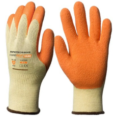 Euro Protection Kesztyű Eurogrip tenyerén latex mártás narancs/sárga 9