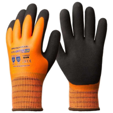Euro Protection Kesztyű Eurowinter téli latex tenyér+csb réteg fekete/narancs 8 védőkesztyű