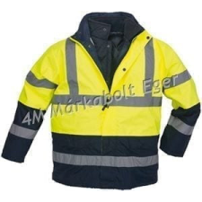 Euro Protection Roadway 4/1 kabát kifutó (HV sárga/sötétkék, M) láthatósági ruházat