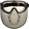 Euro Protection Stormlux - gumipántos szemüveg + arcvédő (víztiszta, )