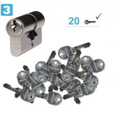 Euro Secure ES.Ni biztonsági zárbetét + 20 kulcs, 45/50mm zár és alkatrészei