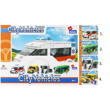 Euro-Trade Építőjáték Alleblox City Vehicles 211-255db/4változat barkácsolás, építés